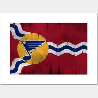 StL Blue Flag - Tattered Posters and Art